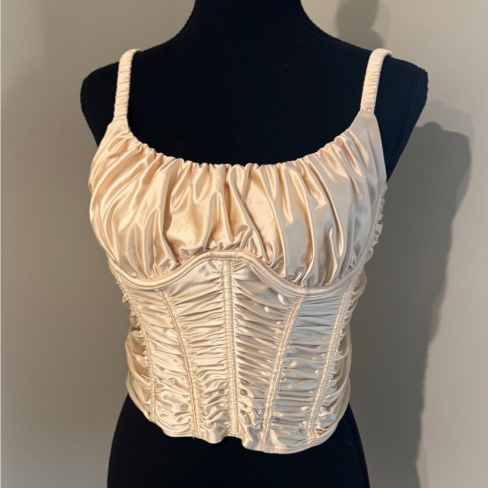 Hollister Gilly Hicks corset‎ bra top-Y2K soft grunge-early 2000s revival large